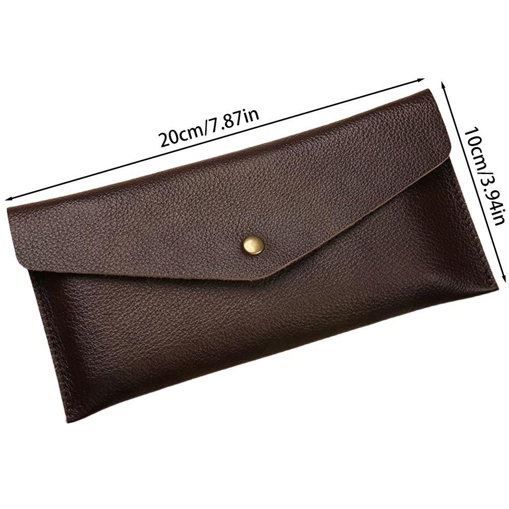 New Soft Leather Wallet One-piece PU Leather Coin Purse Large Capacity Card Holder for Cash Storage
