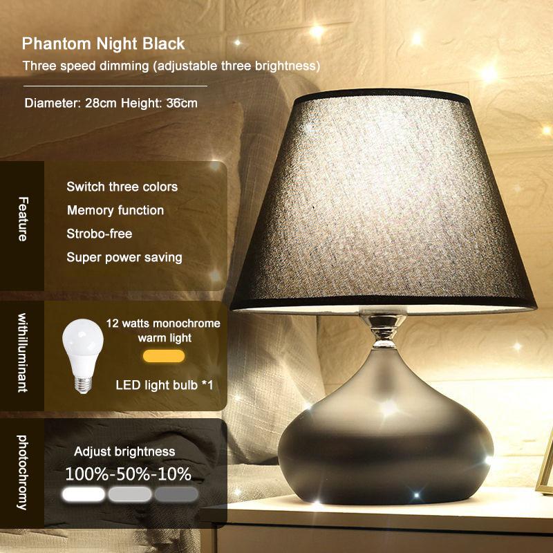 Modern Minimalist Table Light Living Room Study Desk Lamp LED Warm Creative Bedside Lighting Decorate Lamp Touch Switch Control
