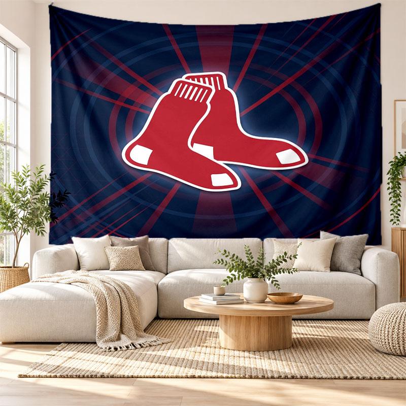 Boston Red Sox Wall Tapestry, Soft Fabric Wall Hanging, Decorative Backdrop For Bedroom Home Wall Art