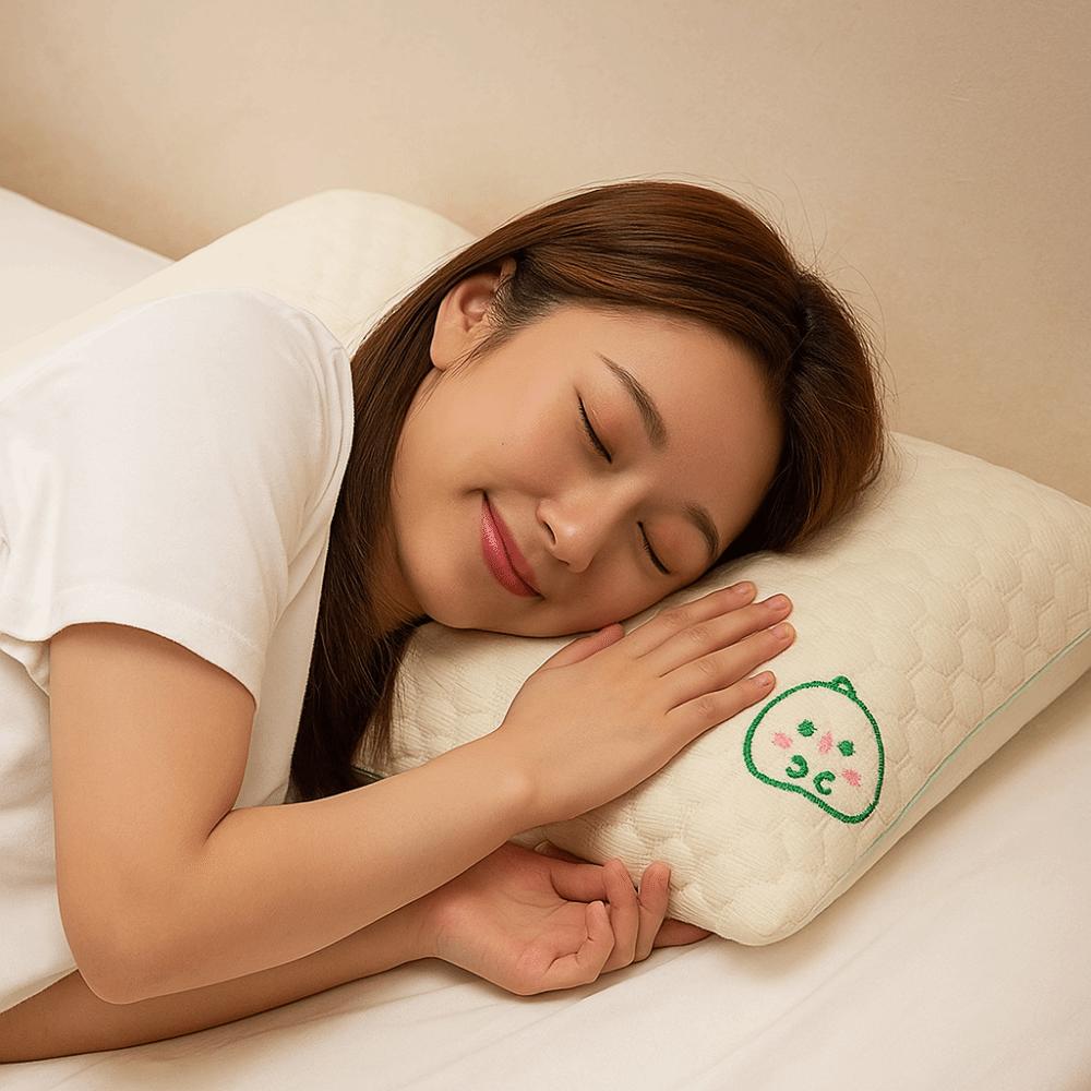 Slow Rebound Ice Silk Pillow Soft Material Students Pillow Summer Sleeping Mat  Bed Use