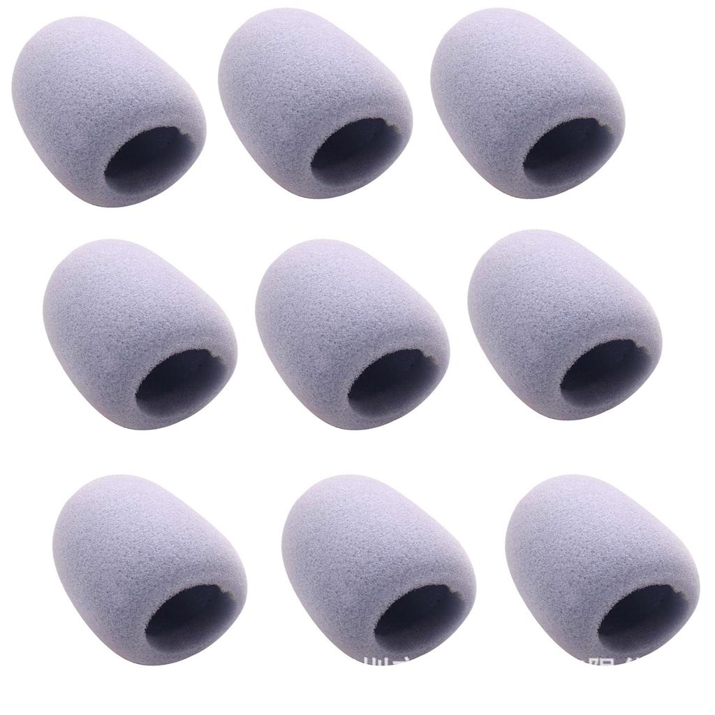 Pack of 9 Microphone Cap Microphone Cover Black and Gray KTV Microphone Hat