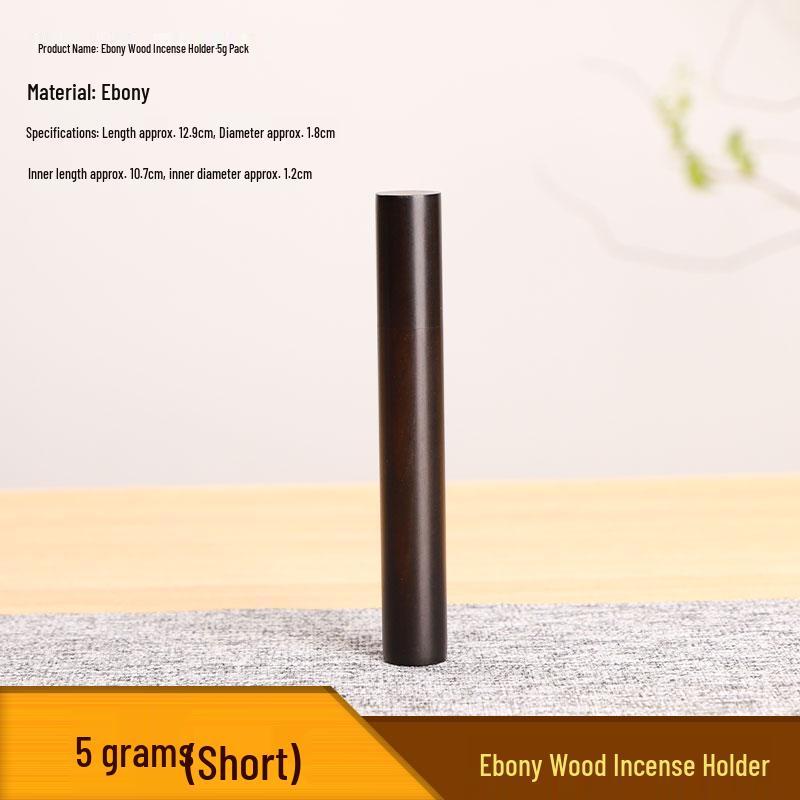Ebony Sandalwood Wooden Incense Stick Holder and Portable Rosewood Incense Tube for Sleeping Incense.