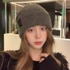 Pile hat women's autumn and winter crimping cold hat retro winter warm knitted hat