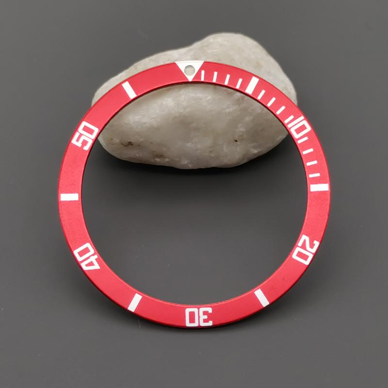 Mod 39mmx32mm Aluminum Bezel Insert Fit for SKX 6105 6309 Turtle Watch Cases NH35 NH36 Case Watch Ring Mod Replace Parts