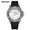 Sanda Student Sports Watch: Waterproof Quartz with Double Calendar, Transparent Case - Fashionable and Personalized for Kids.