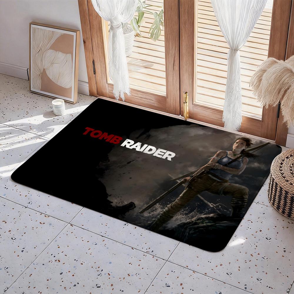 Game G Tomb Raider Floor Mat Eco Flannel Doormat Non Slip Odorless Indoor Floor Rug Soft Short Plush Home Mat