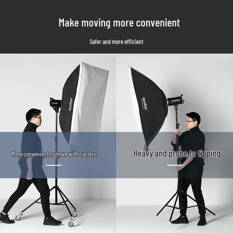 Ambitful Zhi Jie Photography Light Stand with Brakes - 22mm Tripod Legs and Universal Caster Wheels