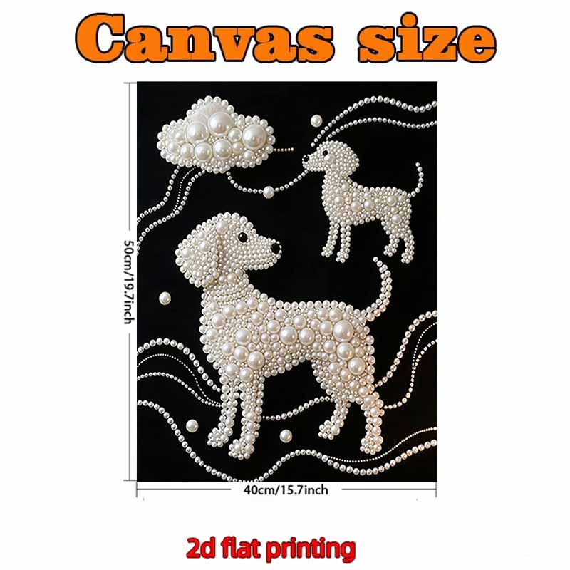 Pearl Pup DIY Diamond Art Kits 15.7x19.6inch Gem Art Diamond Painting Kits Without Frame for Adults Gift Idea Home Wall Decor