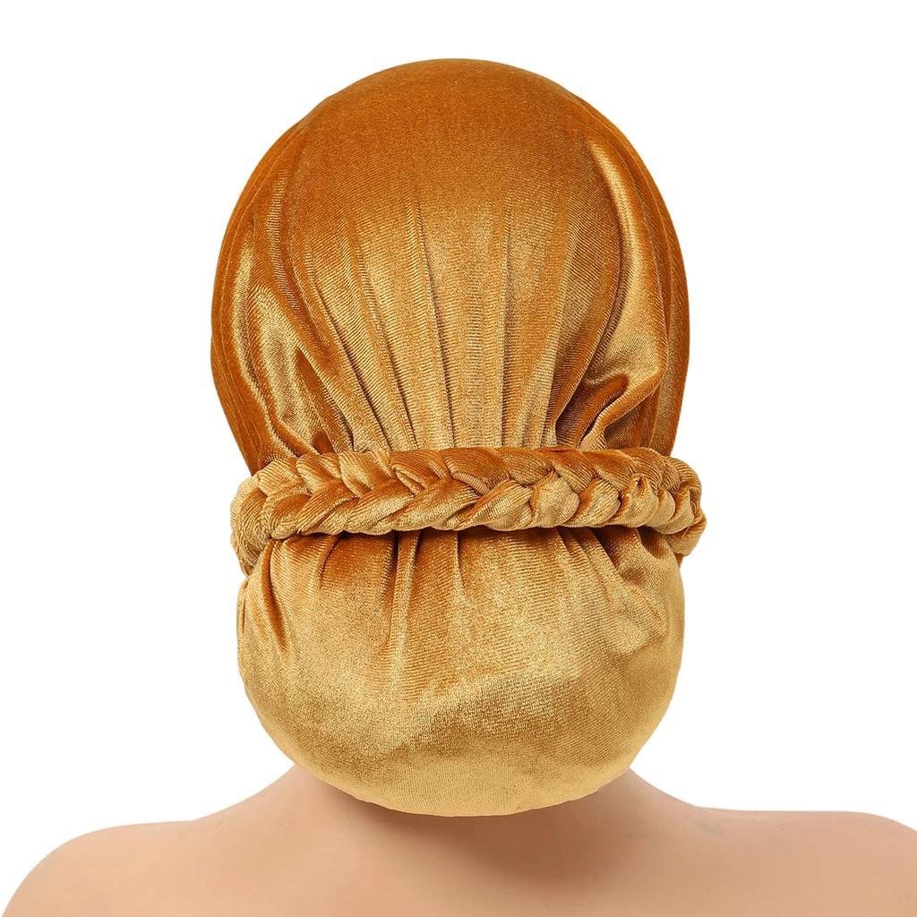 Soft Elastic Velvet Instant Turban Inner Hijabs Caps Hat Muslim Fashion Women's Headscarf Solid Color Women Hijab Bonnet