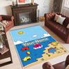 Personalized Crystal Velvet Carpet Custom Name Text,Mr. Men & Little Miss Anti Slip Area Rug For Home Decoration