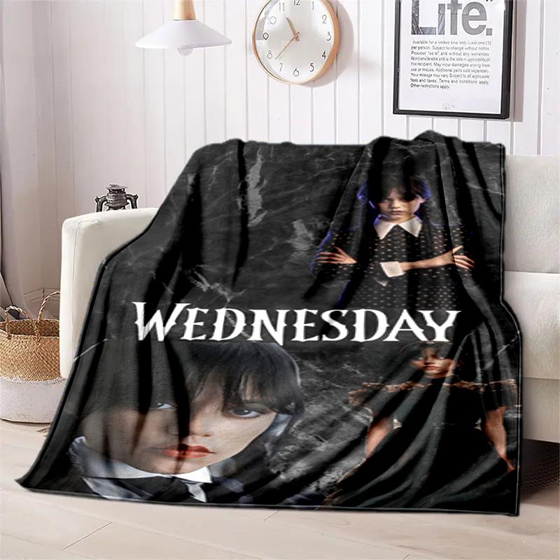 1PC Wednesday blanket, all-season lightweight home office outdoor nap multifunctional blanket, Christmas gifts