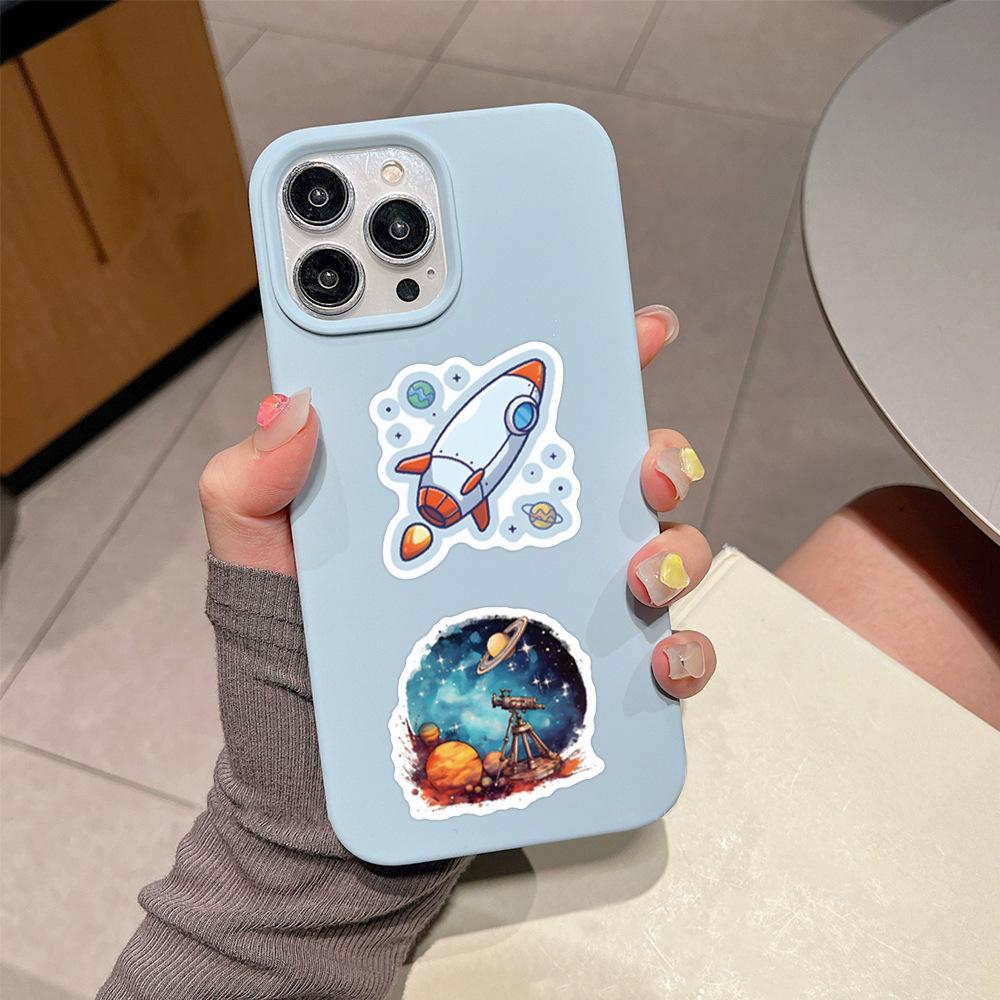 60PCS Space Exploration Graffiti Stickers Pack Astronaut Planet Rocket Decals for Laptop Water Bottle Educational Toys Gift