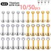 10/50 Stück G23 Titan Piercing Labret Lippe ASTM F136 Körperschmuck Nasenstecker Ohrringe Für Frauen 20/18/16G