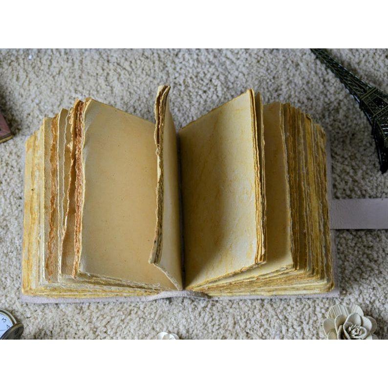 Skull & Roses Leather Journal: Gothic Handmade Diary with Lock