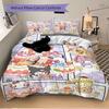 3pcs Happy Birthday Sanrio Quilt Set Soft and Comfortable Bedroom, Guest Room and Dorm Decor Bedding Set W029