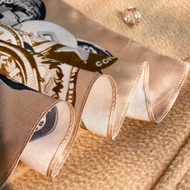 Spring new plain crepe satin 53 silk small square scarf elegant versatile mulberry silk silk scarf scarf silk gift