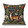 Classic Morris Flower Style Animals Deer Bird Horse Butterfly Night Owl Home Decorative Pillow Case Linen Sofa Cushion Cover