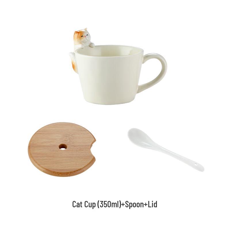 Korean Ins Style Cartoon Cat Ceramic Mug