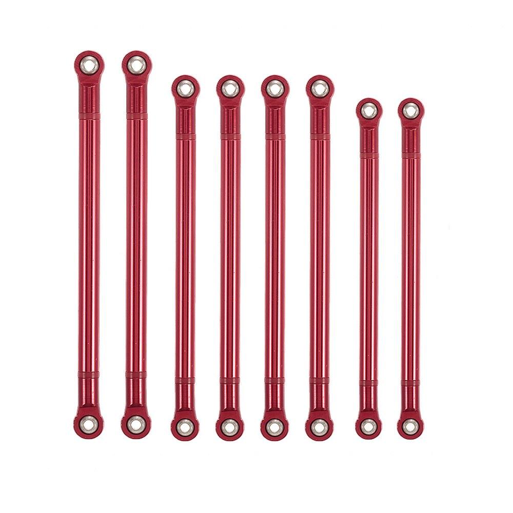 8pcs Aluminum Alloy Link Rod Pull Rod 313mm Wheelbase for 1/10 RC Car Crawler Axial SCX10