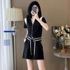 High-end Casual Sports Suit for Women, Summer Fashionable Short-sleeved Shorts Two-piece Set
