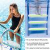 3 Pcs Pool Ladder Steps Replacement 18" Plastic Universal Heavy Duty Side Night Light Swimming Rung Step Pool Ladder With Screws