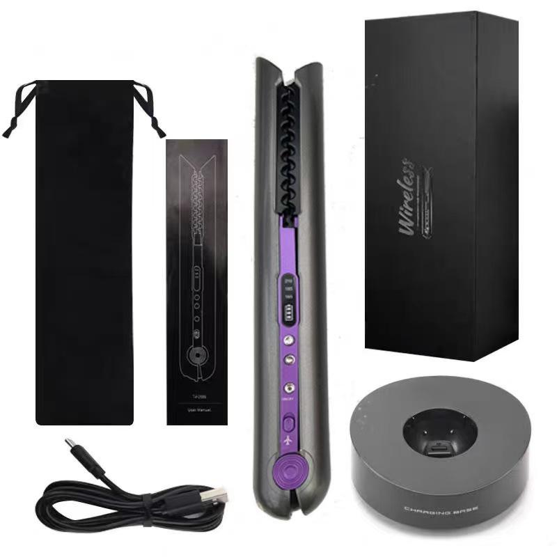 Portable 2-in-1 Wireless Hair Straightener & Curler