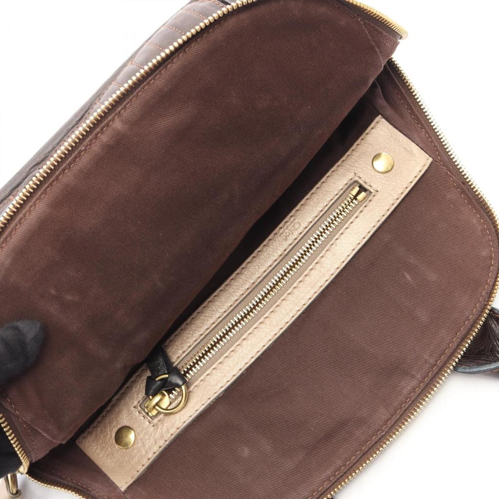 Used Chloe Bay Handbag leather Brown Used Women