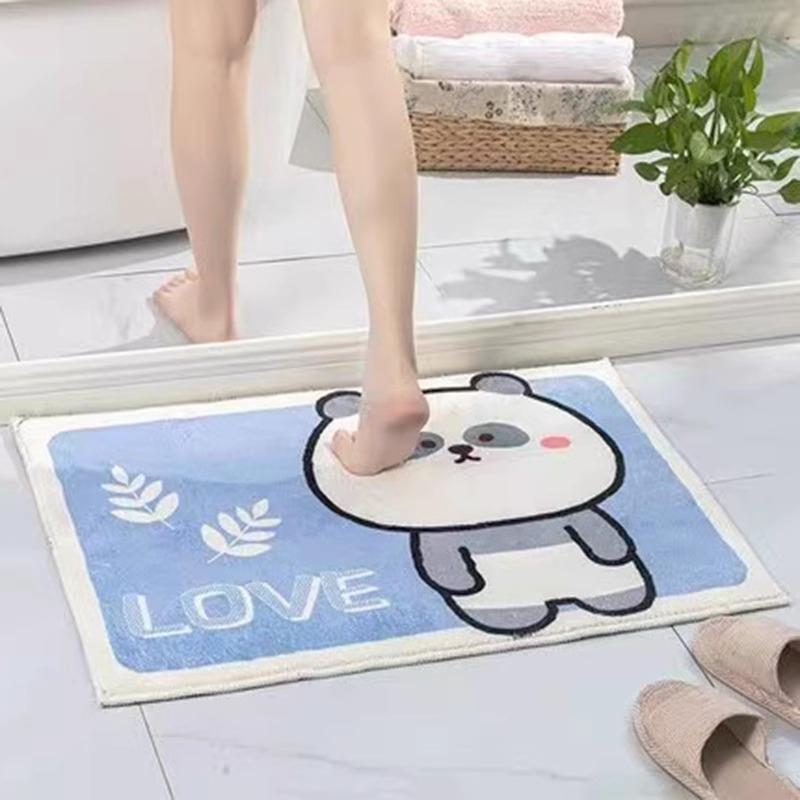 Cartoon einfache Heimfußmatte Imitatkashmir Wasseraufnahme rutschfest Badezimmereingang Badezimmertürmatte Fußmatte
