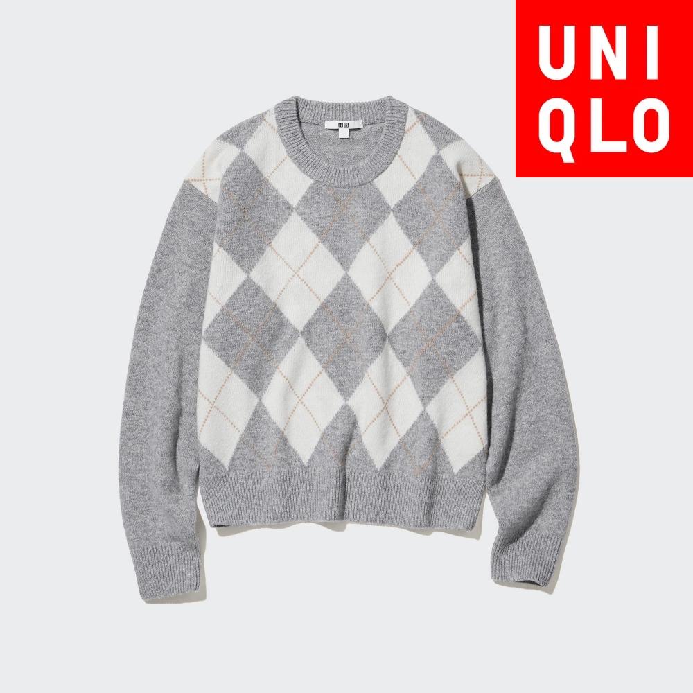 

UNIQLO Премиум-свитер Gale из овечьей шерсти с круглым вырезом и длинными рукавами