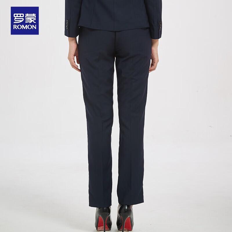 Luomeng Women's High-Waist Business Straight-Leg Trousers