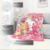 1pc Hello Kitty Plush Home Decor Blanket - Seasonal Universal Comfortable Washable Gift for All Ages, Suitable for All Families, Available I