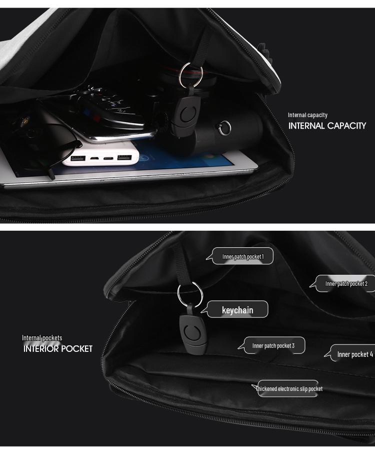 2023 Trendy Colorblock Men's Large Capacity Multifunctional Crossbody Shoulder Bag