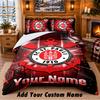 FC St. Pauli Muster Bettwäsche 3-teiliges Set mit individuellem Namen, Bettlaken und Kissenbezügen für das Schlafzimmer zu Hause
