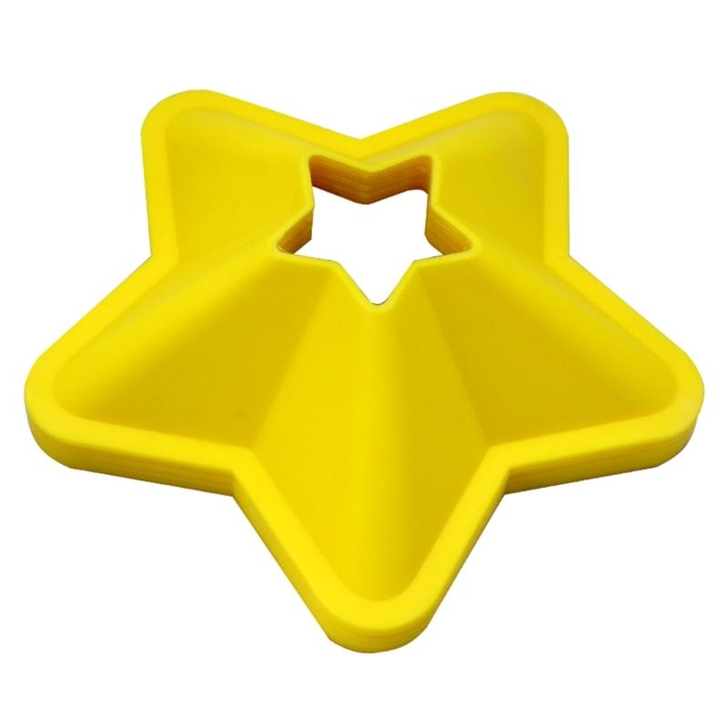 50Pcs Star Shape Soccer Disc Cones Agility Soccer Cones Sign Plate for Football, Basketball Sports Training Accessories