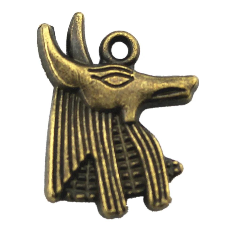 Collier Long Chaîne Métal Argenté Style égyptien - Pendentif Pharaon - Longueur 20 Pouces (50cm) - Neuf