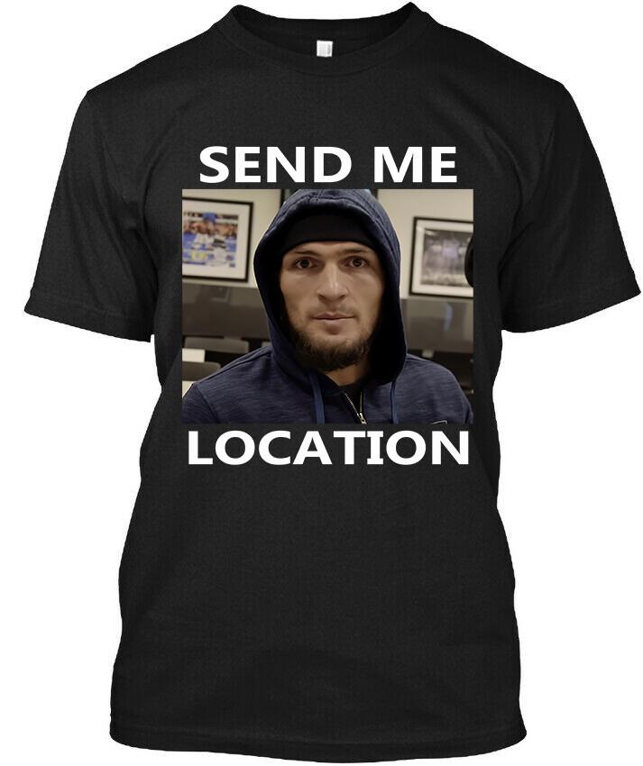 NWT Khabib Nurmagomedov Send Me Location Russian Martial Logo T-Shirt S