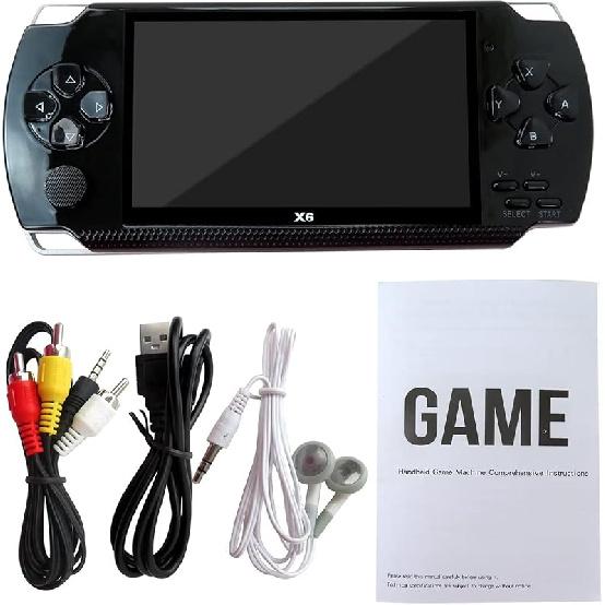 10000 Games Built-in 4.3 Retro Portable Mini Handheld Video Game Console 8GB 128-Bit LCD Kids Color Game Player Built-in 10000 games(White) чёрный