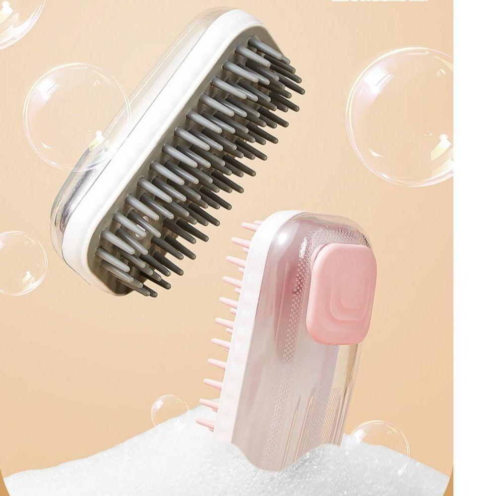 Hair Removal Pet Bath Brush Refillable Shower Gel Cat Grooming Comb  Puppy Cats Shower
