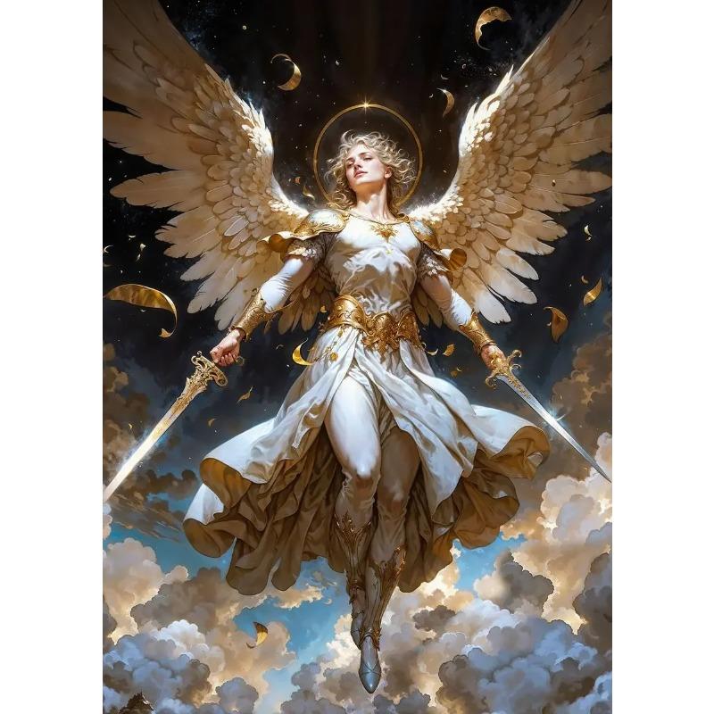 Nordic Religious Art Benevolent Portrait Of The Virgin Mary Archangel Canvas Painting Living Room Modern Aesthetics Home Decor