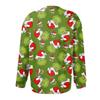 Women's Fashion Christmas Printed Long Sleeve Knitted Cardigan Button Down Jacket