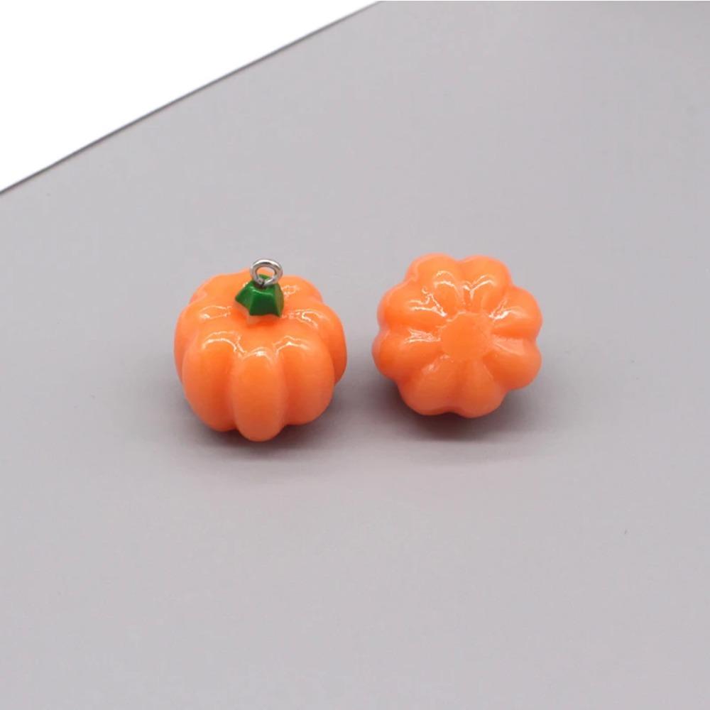 Cute 3D Mini Pumpkin Pendant, Charming and Fun Halloween Food Design, Suitable for DIY Earrings, Keychain Materials, Personalized Holiday Accessories