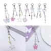Butterfly Beaded Phone Lanyard Bowknot Pendant Wrist Strap Detachable Phone Chains Keyring Portable Accessory for Women