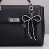 Elegant Delicate Beaded Bowknot Star Keychain Metal Y2K Keychain Pendant Bag Pendant Bag Accessories