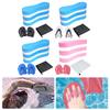 Swim Training Pull Buoy Adjustable Strap 5-Layer Pull Buoy for Pool Hand Paddles with Mesh Bag for Kids Swim Training Equipment