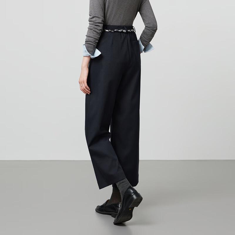 FivePlus Women's Straight-Leg Pants with Silk Scarf Belt