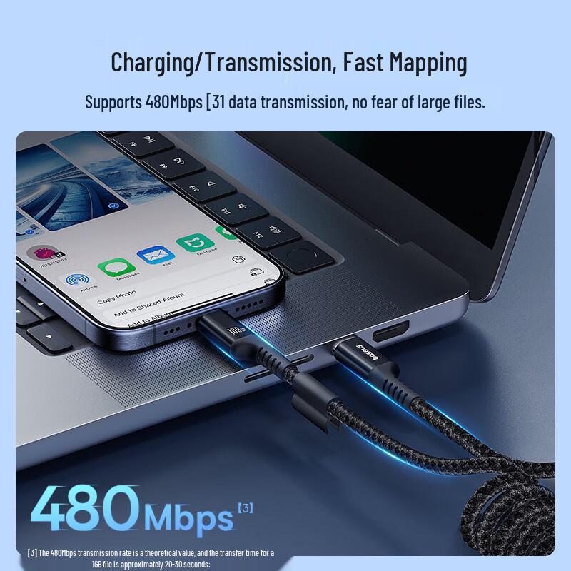 Baseus 100W Retractable USB-C Car Charging Cable