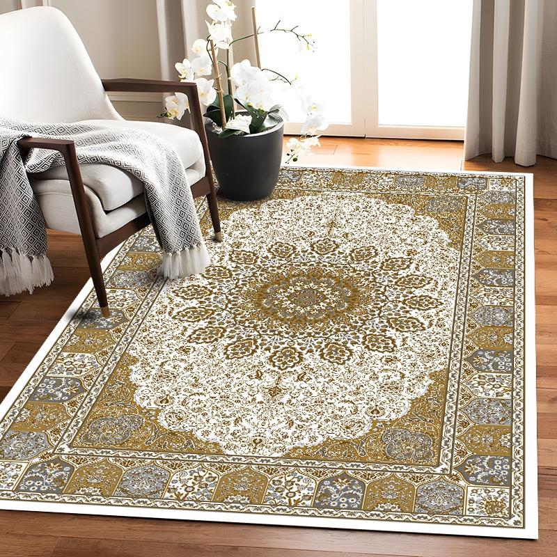Ретро Турецкий Европейский Ковер Нескользящий Коврик для Гостиной Спальни Дивана Кабинета Прихожей Роскошный Декор для Дома Коврик 50x80cm