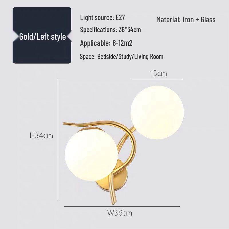Modern Nordic LED Wall Lamp for Bedroom and Living Spaces