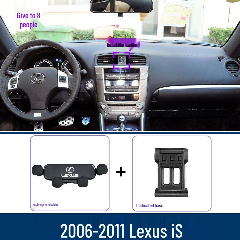 Suport Dedicat pentru Telefon Auto Lexus iS cu Bază Specifică Vehiculului - Durabil și Stabil