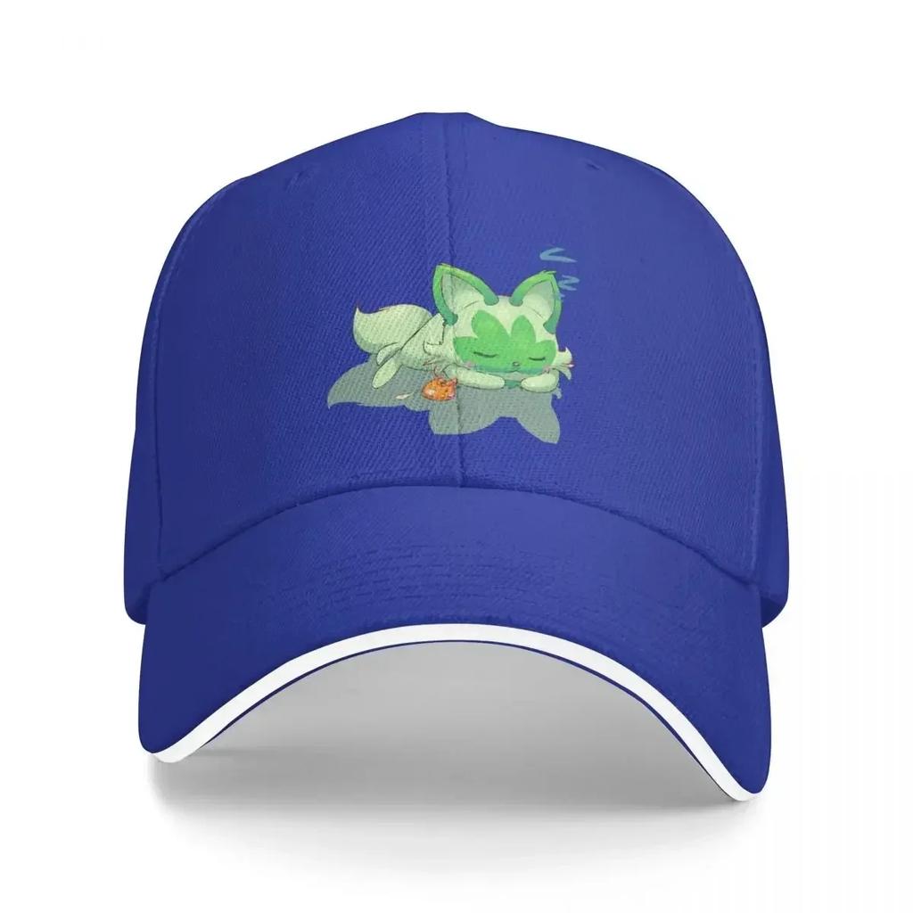 Sleepy Sprig Weed Cat with Mouse toy Baseball Cap Golf Wear Custom Cap Trucker Cap Women Caps Unisexs